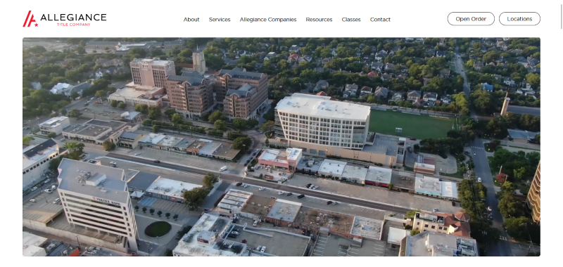 Allegiance Title corporate website developed by Kwalsys