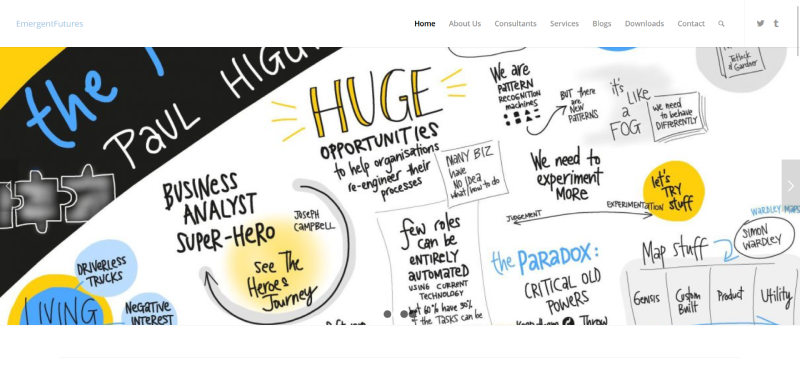 Emergent Futures consulting website developed by Kwalsys