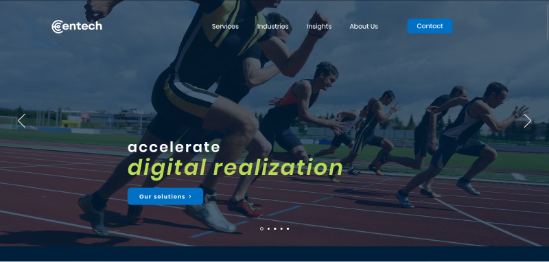 Entech corporate website developed by Kwalsys