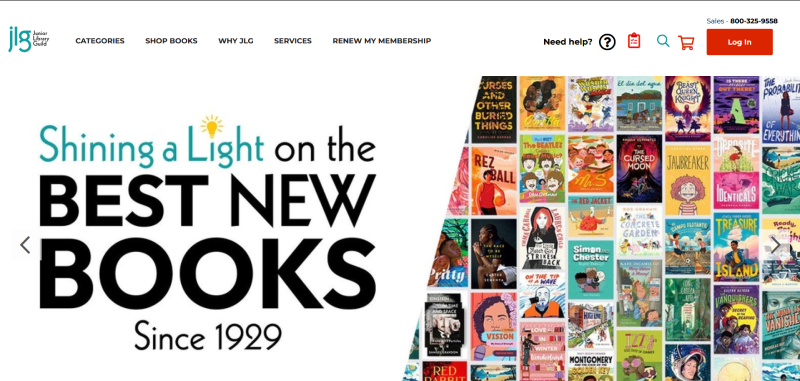 Junior Library Guild website developed by Kwalsys