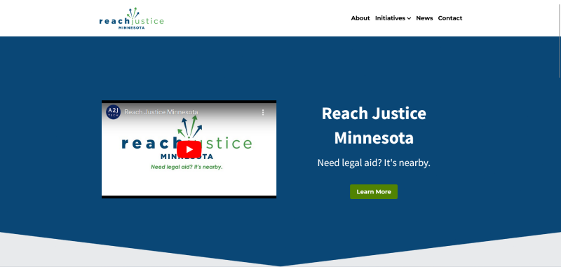 Reach Justice legal services website developed by Kwalsys