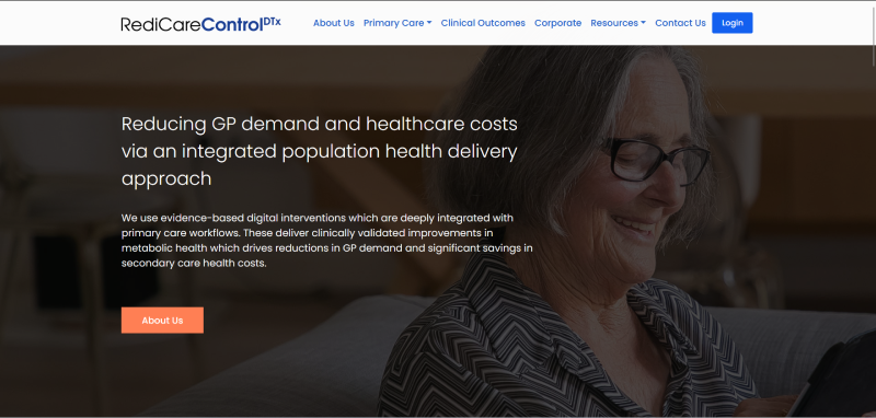 RediCare Control website developed by Kwalsys