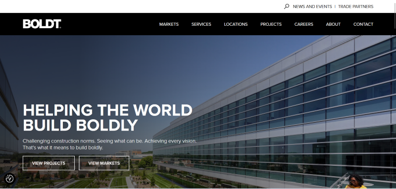 The Boldt construction website developed by Kwalsys