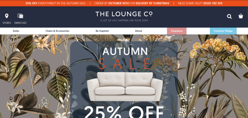 The Lounge eCommerce website developed by Kwalsys