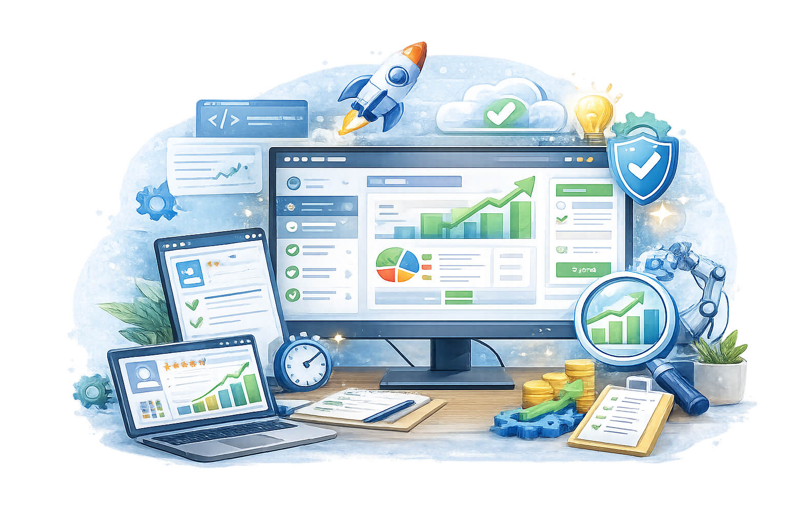 Custom web application development including scalable and secure solutions