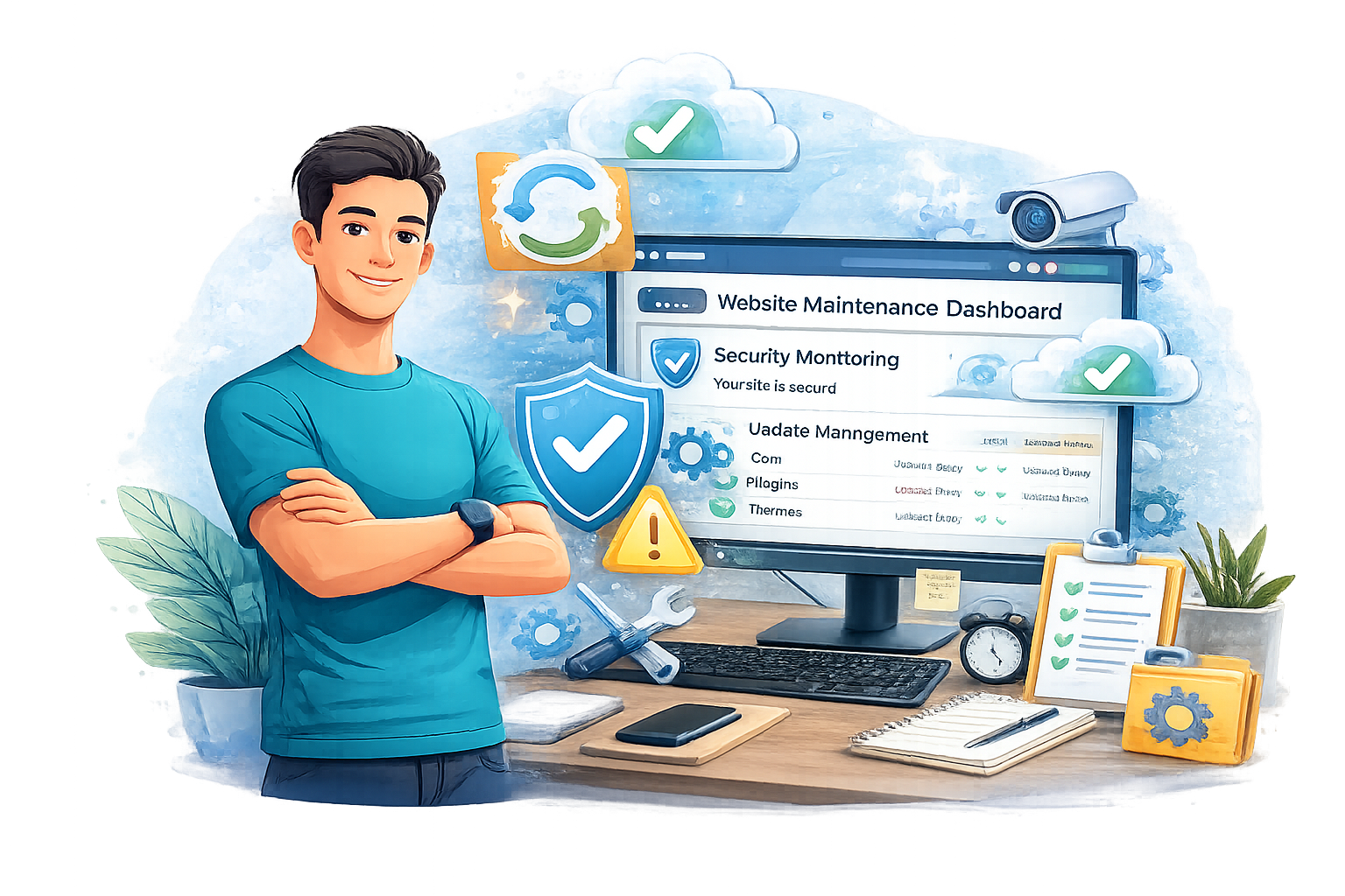 Ongoing website maintenance to ensure security and performance
