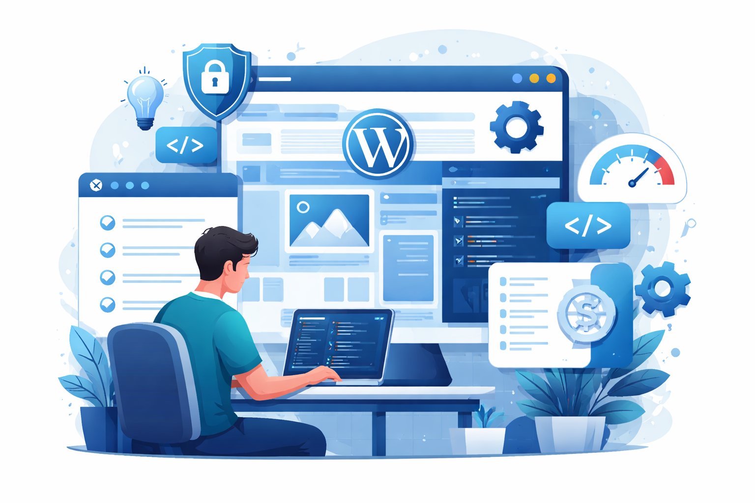 Custom WordPress development solutions including theme and plugin customization